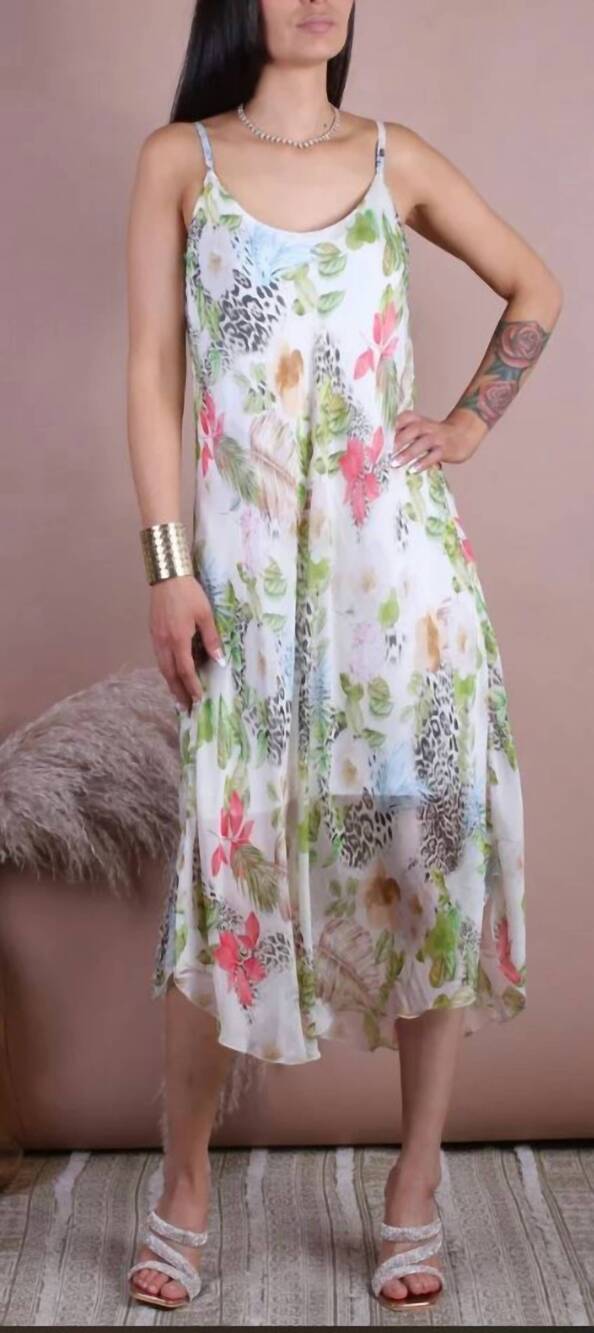 NEW GIGI MODA amazzonica miele midi dress in creme